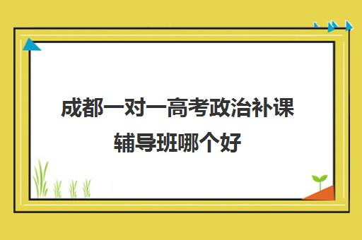 成都一对一高考政治补课辅导班哪个好(成都高考文化课补课班学校哪家好)