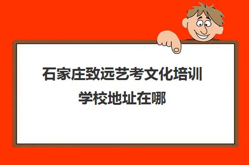 石家庄致远艺考文化培训学校地址在哪(石家庄艺考文化培训哪家好)