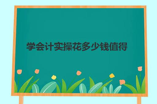 学会计实操花多少钱值得(零基础学会计靠谱吗)