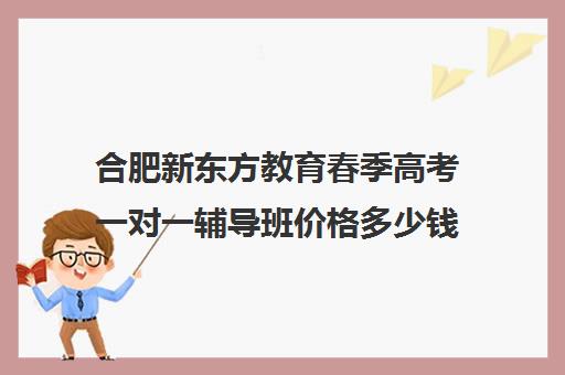 合肥新东方教育春季高考一对一辅导班价格多少钱（新东方全日制高考班收费）