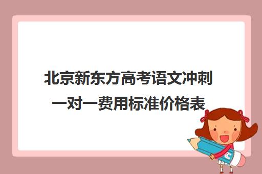 北京新东方高考语文冲刺一对一费用标准价格表（新东方高考培训机构官网）