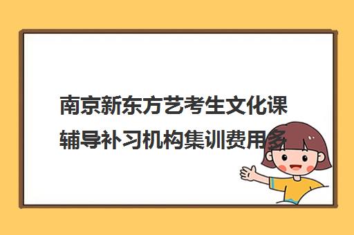 南京新东方艺考生文化课辅导补习机构集训费用多少钱