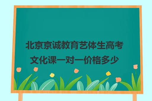 北京京诚教育艺体生高考文化课一对一价格多少（艺考文化课全日制辅导）