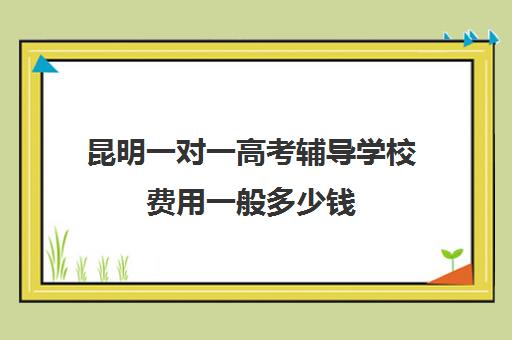 昆明一对一高考辅导学校费用一般多少钱(昆明全日制高考冲刺班)