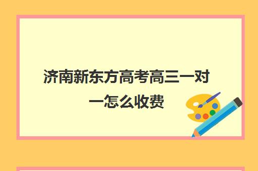 济南新东方高考高三一对一怎么收费(新东方一对一补课有效果吗)