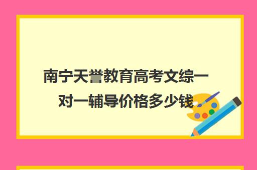 南宁天誉教育高考文综一对一辅导价格多少钱(正规的高中补课机构)