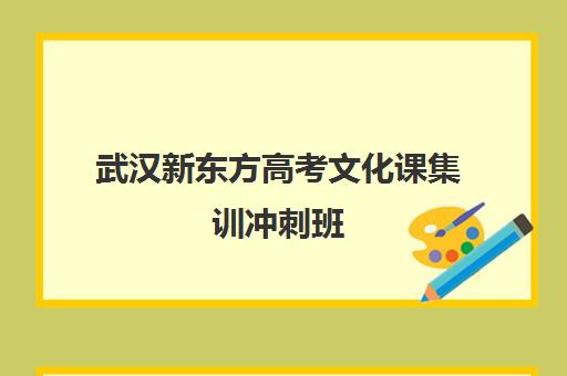 武汉新东方高考文化课集训冲刺班(武汉高三培训机构排名前十)