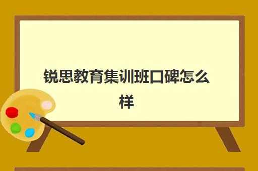 锐思教育集训班口碑怎么样（艺考集训班）