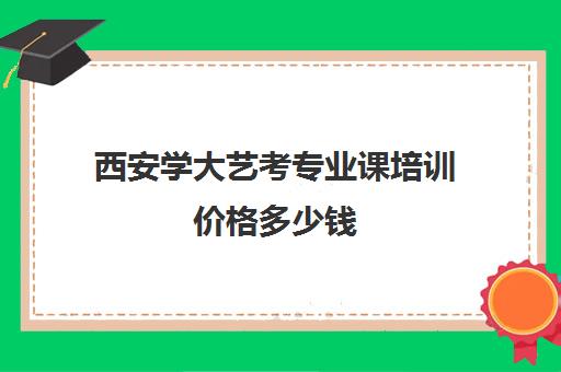 西安学大艺考专业课培训价格多少钱(西安十大艺考培训机构)