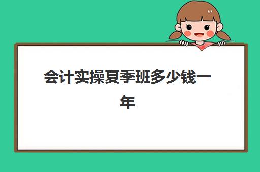 会计实操夏季班多少钱一年(会计培训班一般收费多少)