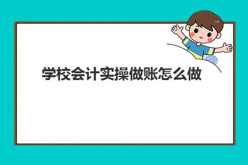 学校会计实操做账怎么做(会计做账软件)