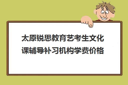 太原锐思教育艺考生文化课辅导补习机构学费价格表