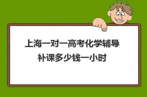 上海一对一高考化学辅导补课多少钱一小时(初中家教一对一多少钱一小时)