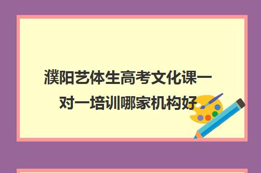 濮阳艺体生高考文化课一对一培训哪家机构好(艺考文化课全日制辅导)