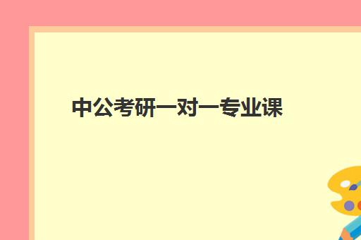 中公考研一对一专业课(考研一对一辅导怎么样)