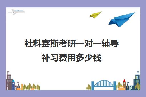 社科赛斯考研一对一辅导补习费用多少钱