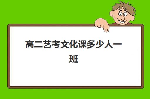 高二艺考文化课多少人一班(专门艺考班文化课培优)