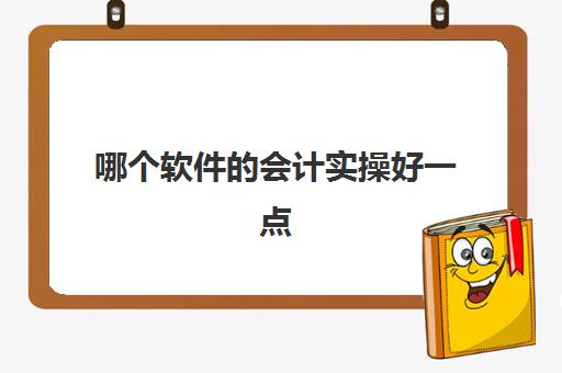 哪个软件的会计实操好一点(学会计那个软件最好)