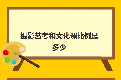 摄影艺考和文化课比例是多少(艺术类文化课成绩怎么算)