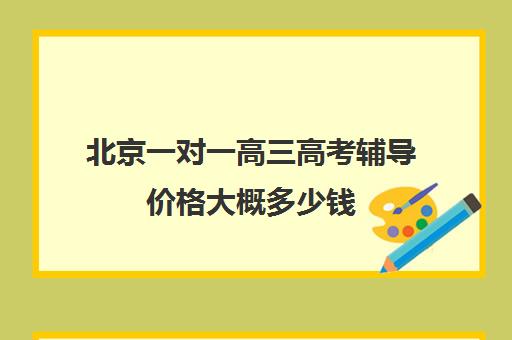 北京一对一高三高考辅导价格大概多少钱(高考培训机构一年多少钱)