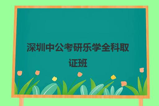 深圳中公考研乐学全科取证班(中公教育考公培训班怎么样)