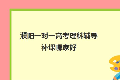 濮阳一对一高考理科辅导补课哪家好(新东方高中一对一怎么样)