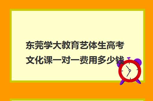 东莞学大教育艺体生高考文化课一对一费用多少钱（学大教育高三全日制价格）