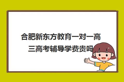 合肥新东方教育一对一高三高考辅导学费贵吗（新东方学费价目表）