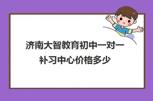 济南大智教育初中一对一补习中心价格多少