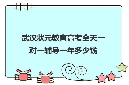 武汉状元教育高考全天一对一辅导一年多少钱（初中一对一辅导价格）