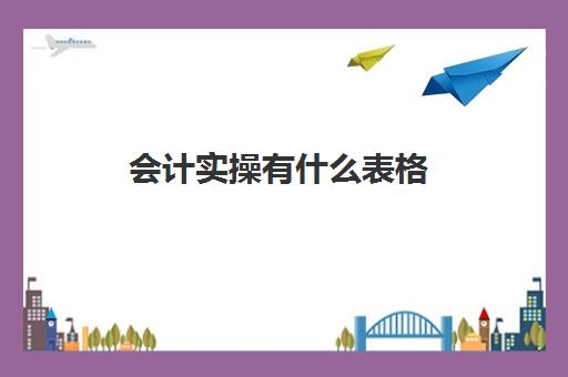 会计实操有什么表格(会计制表格的步骤初学者)