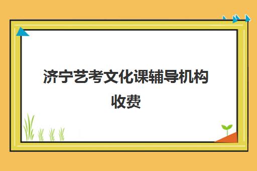 济宁艺考文化课辅导机构收费(艺考生文化课分数线)