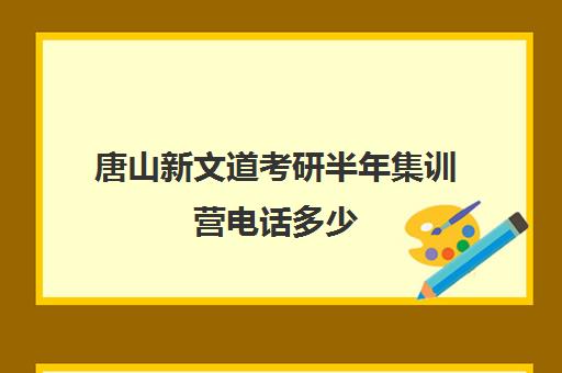 唐山新文道考研半年集训营电话多少（考研集训营的作用大吗）