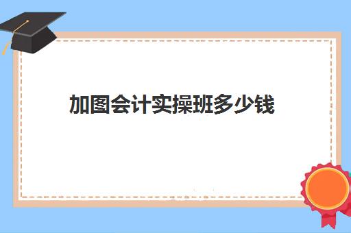 加图会计实操班多少钱(加图会计实战课免费资源)