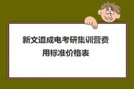 新文道成电考研集训营费用标准价格表（考研集训营的作用大吗）