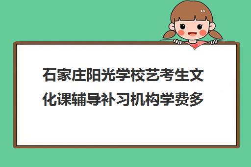 石家庄阳光学校艺考生文化课辅导补习机构学费多少钱