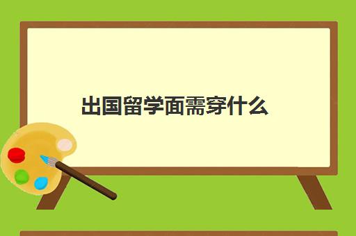 出国留学面需穿什么(留学需要提供什么资料)