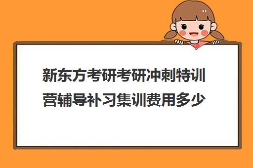 新东方考研考研冲刺特训营辅导补习集训费用多少钱