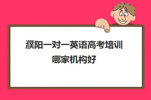 濮阳一对一英语高考培训哪家机构好(濮阳英语辅导班哪家好)