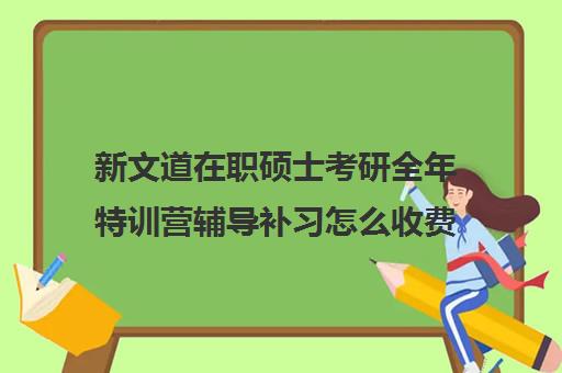 新文道在职硕士考研全年特训营辅导补习怎么收费