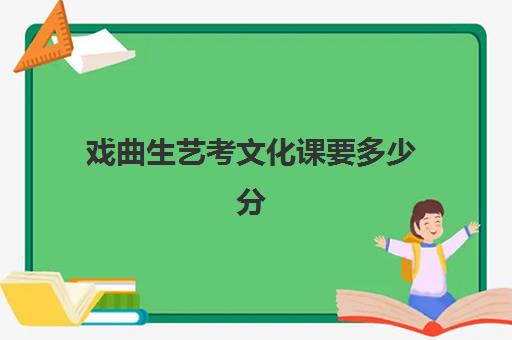 戏曲生艺考文化课要多少分(艺考生和普通考生的区别)