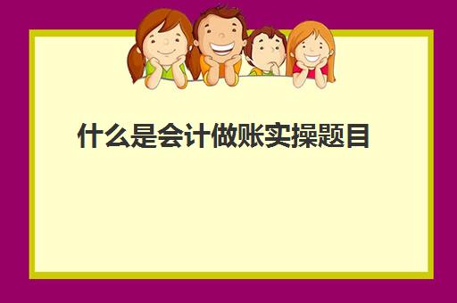 什么是会计做账实操题目(我的实务会计做账真账实训答案)