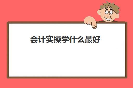 会计实操学什么最好(会计零基础好学吗)