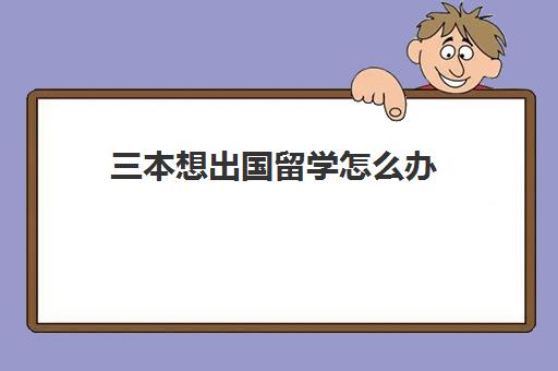 三本想出国留学怎么办(国内三本一般留学去什么学校)