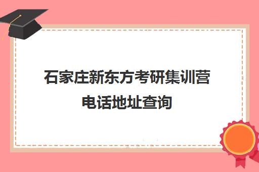 石家庄新东方考研集训营电话地址查询(石家庄新东方培训机构地址)