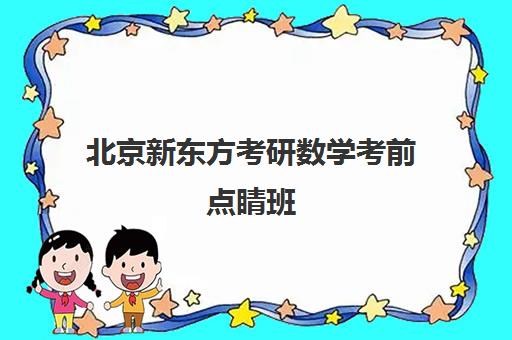 北京新东方考研数学考前点睛班(新东方考研复试班价格)