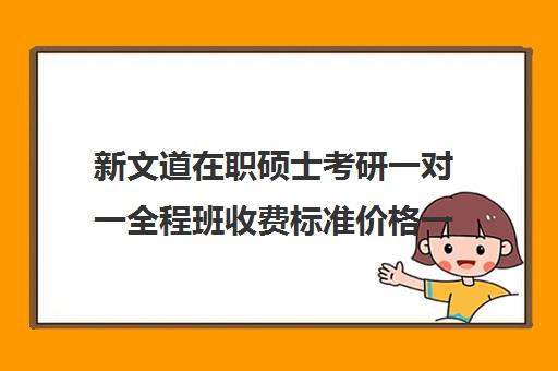 新文道在职硕士考研一对一全程班收费标准价格一览（新文道考研多少钱）