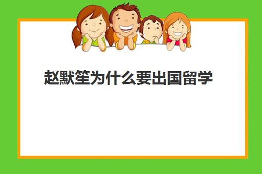 赵默笙为什么要出国留学(赵默笙爸爸)