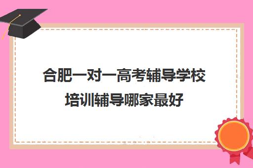 合肥一对一高考辅导学校培训辅导哪家最好(合肥一对一辅导机构)