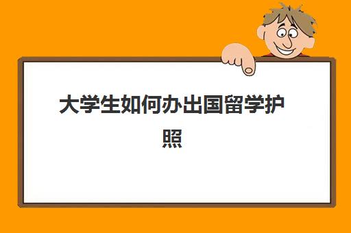 大学生如何办出国留学护照(出国要办哪些证件)